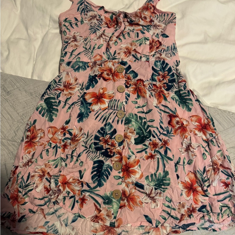 Tropical floral sundress